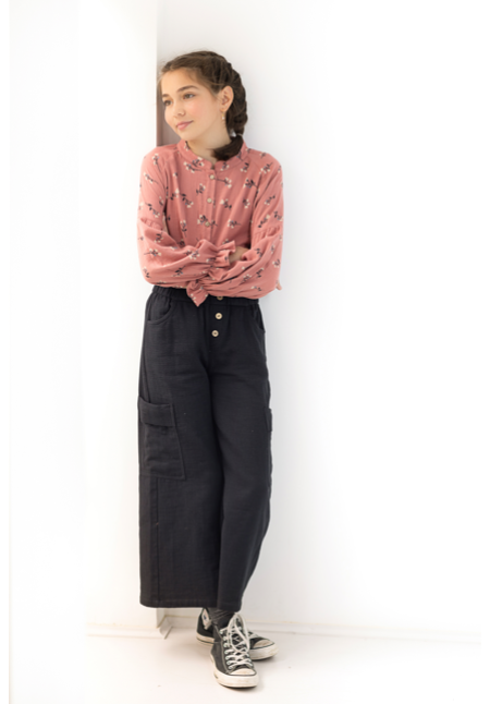 PANTALÓN BOLSILLOS NEGRO - OSAMORE