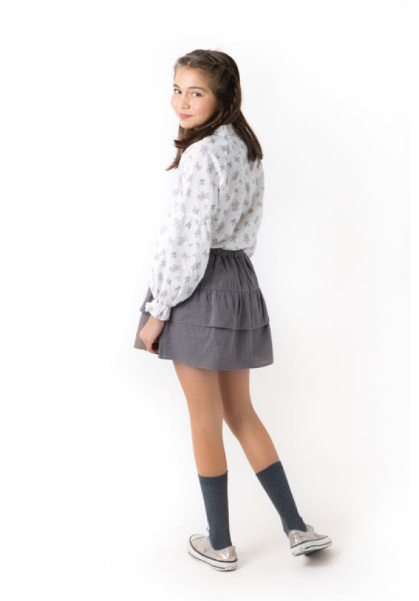 BLUSA ROMÁNTICA FLORECITAS ROSA - OSAMORE