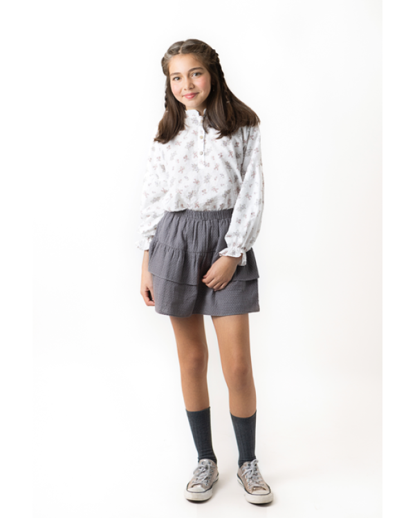 BLUSA ROMÁNTICA FLORECITAS ROSA - OSAMORE