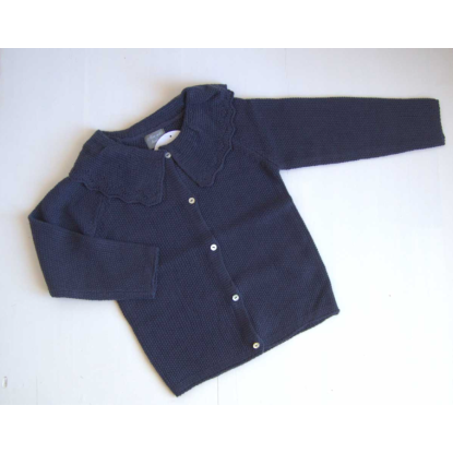 CHAQUETA CAPELINA AZUL - MON PETIT BONBON