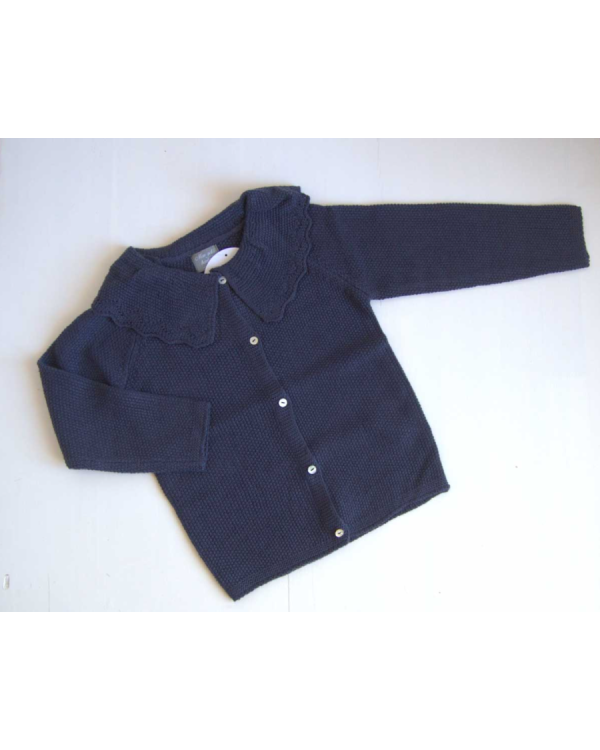 CHAQUETA CAPELINA AZUL - MON PETIT BONBON