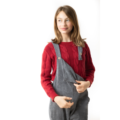 JERSEY TRENZAS GUINDA - OSAMORE