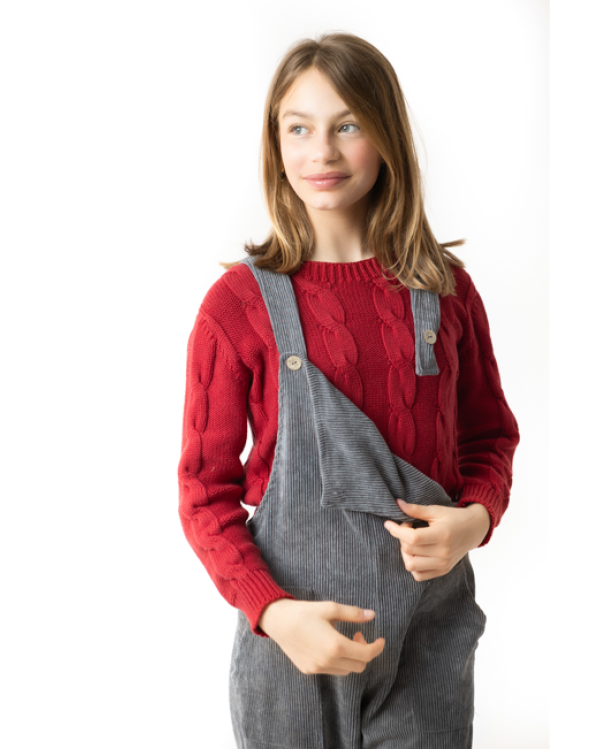 JERSEY TRENZAS GUINDA - OSAMORE