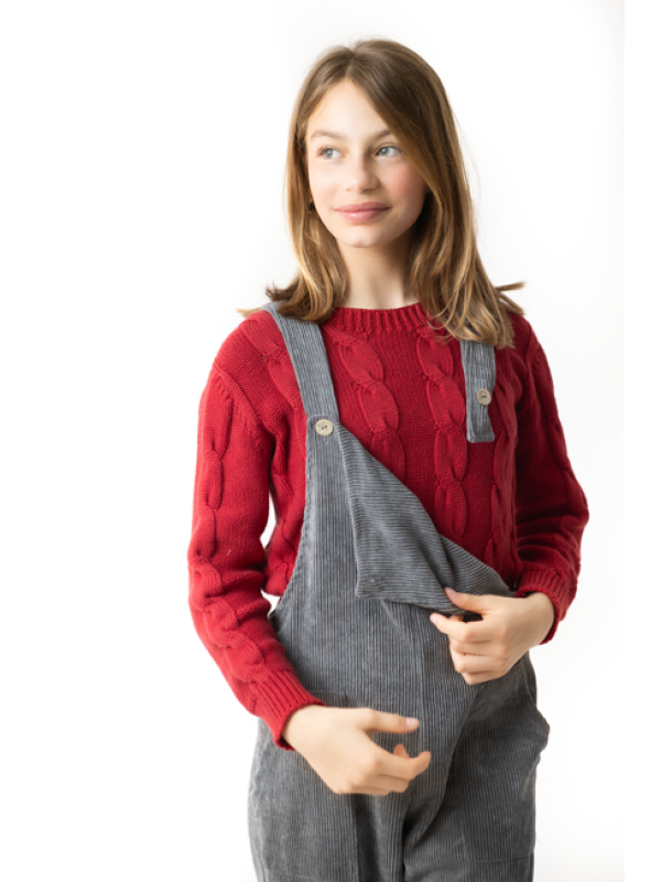 JERSEY TRENZAS GUINDA - OSAMORE