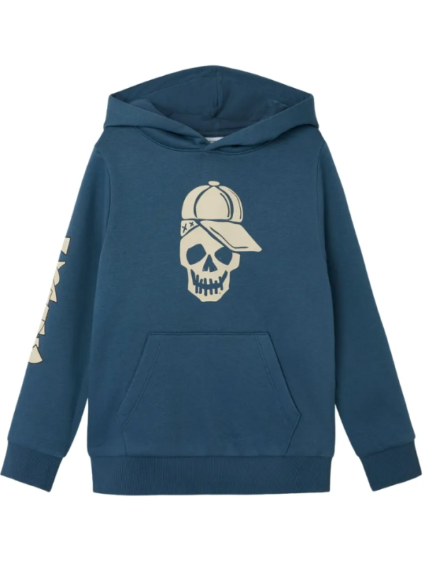 SUDADERA AZUL CALAVERA - NAME IT
