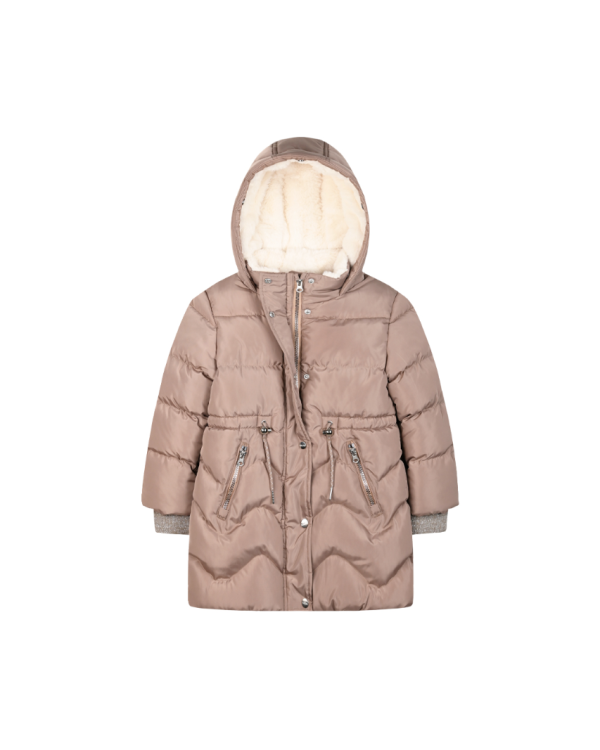 CAZADORA BEIG CAPUCHA PELO DESMONTABLE - ENERGIERS