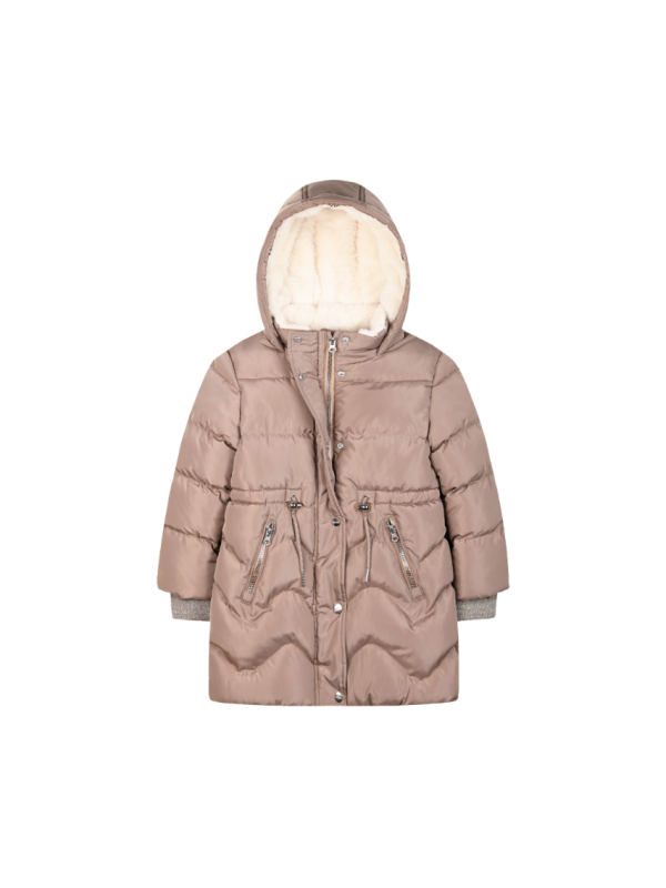 CAZADORA BEIG CAPUCHA PELO DESMONTABLE - ENERGIERS