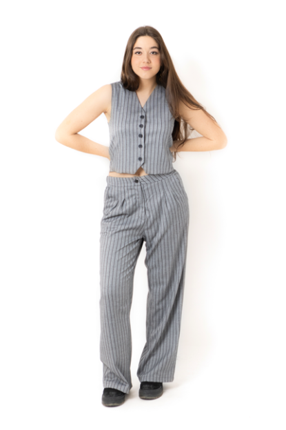 CHALECO ESPIGUILLA GRIS - OSAMORE