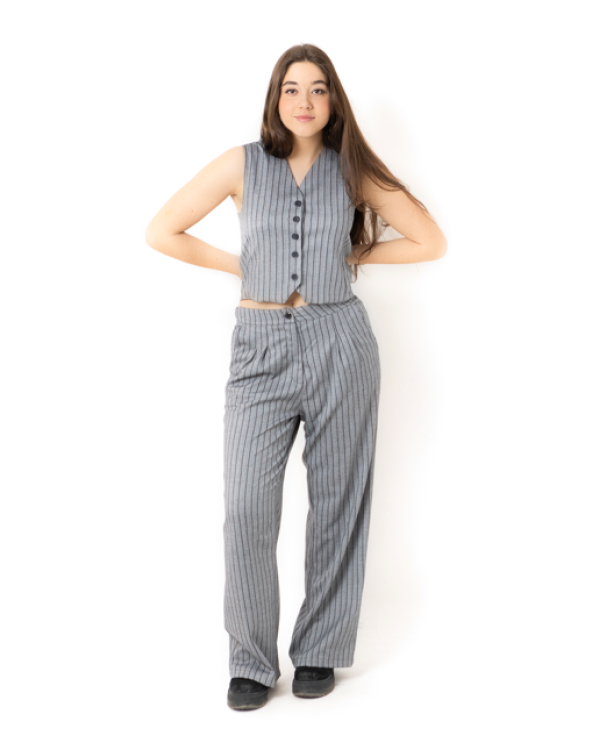 CHALECO ESPIGUILLA GRIS - OSAMORE