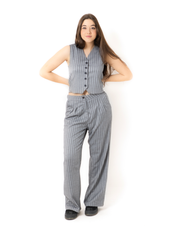 CHALECO ESPIGUILLA GRIS - OSAMORE