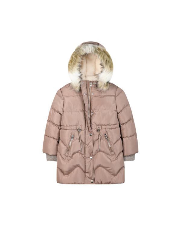 CAZADORA BEIG CAPUCHA PELO DESMONTABLE - ENERGIERS