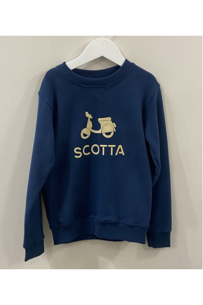 SUDADERA AZUL MARINO MOTO - SCOTTA