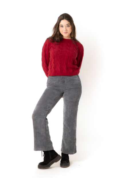 JERSEY TRENZAS GUINDA - OSAMORE