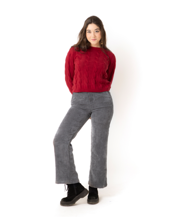 JERSEY TRENZAS GUINDA - OSAMORE