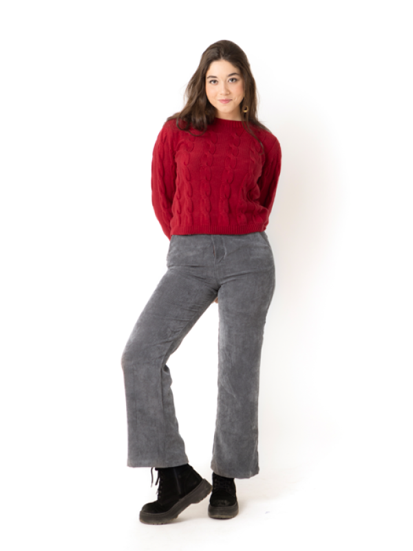 JERSEY TRENZAS GUINDA - OSAMORE