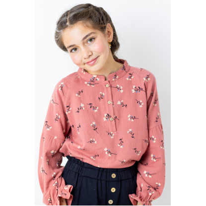 BLUSA ROMÁNTICA FLOR TULIPÁN - OSAMORE