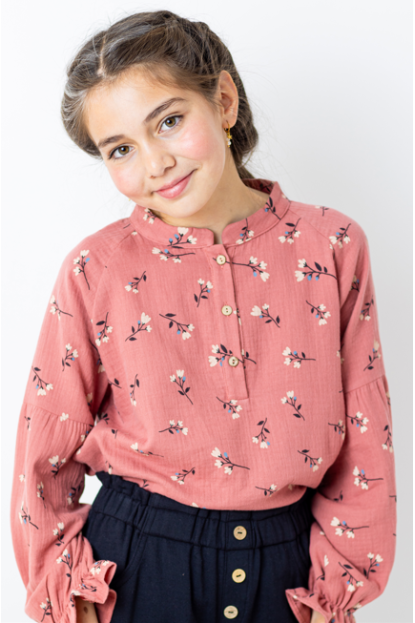 BLUSA ROMÁNTICA FLOR TULIPÁN - OSAMORE