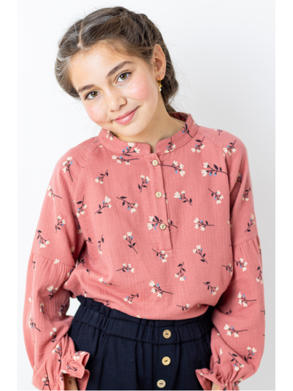 BLUSA ROMÁNTICA FLOR TULIPÁN - OSAMORE