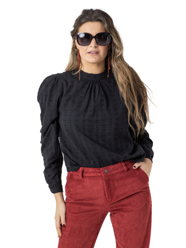 BLUSA HOMBRERA NEGRA - OSAMORE