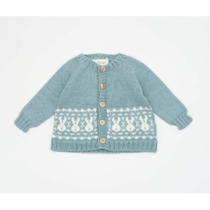 CHAQUETA AZUL CONEJOS . MEBI