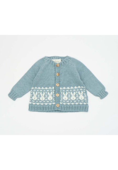 CHAQUETA AZUL CONEJOS . MEBI