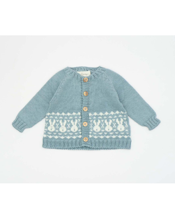 CHAQUETA AZUL CONEJOS . MEBI