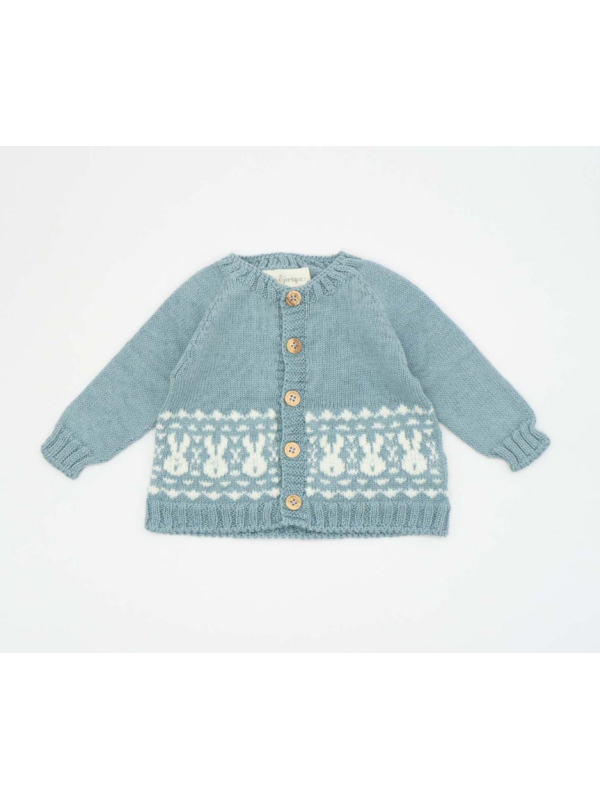 CHAQUETA AZUL CONEJOS . MEBI