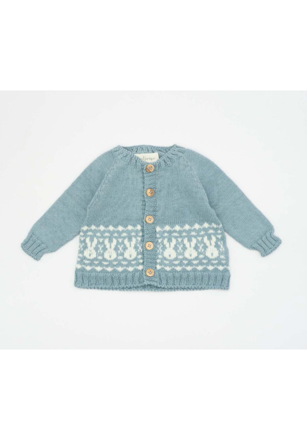 CHAQUETA AZUL CONEJOS . MEBI
