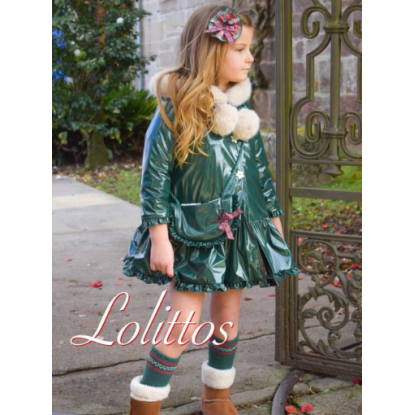 ABRIGO CHAROL ACEBO VERDE BOTELLA - LOLITTOS