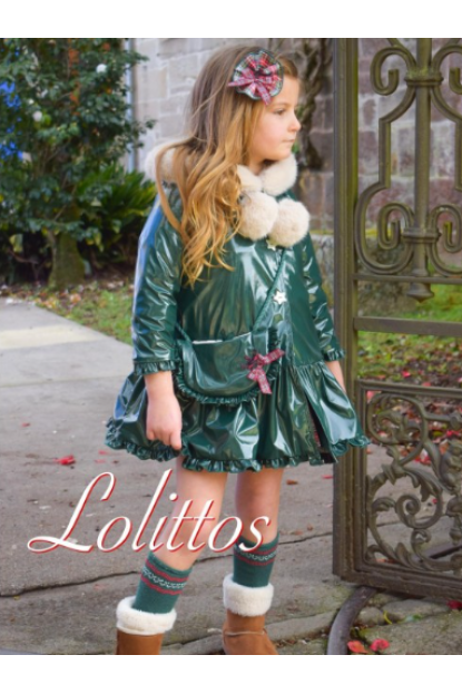 ABRIGO CHAROL ACEBO VERDE BOTELLA - LOLITTOS