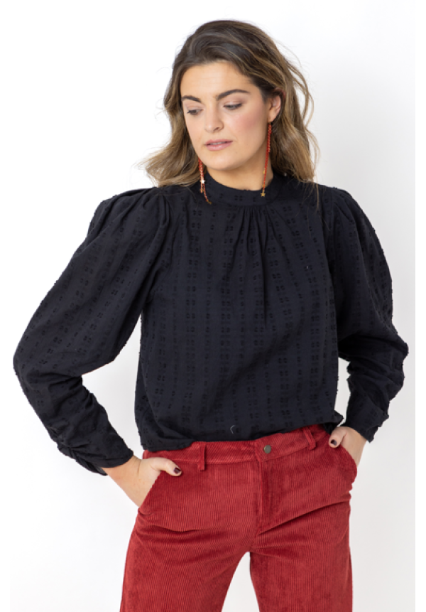 BLUSA HOMBRERA NEGRA - OSAMORE
