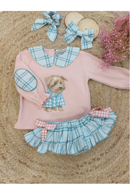 CONJUNTO SUDADERA BRAGUITA PERRO - MON PETIT BONBON