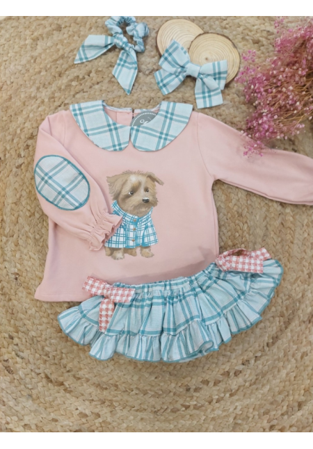 CONJUNTO SUDADERA BRAGUITA PERRO - MON PETIT BONBON
