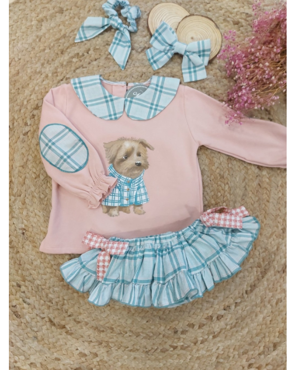 CONJUNTO SUDADERA BRAGUITA PERRO - MON PETIT BONBON