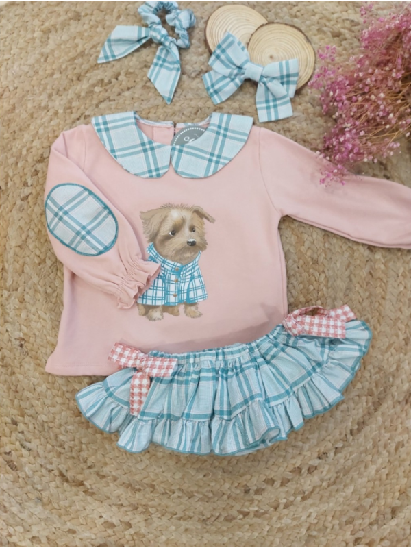 CONJUNTO SUDADERA BRAGUITA PERRO - MON PETIT BONBON