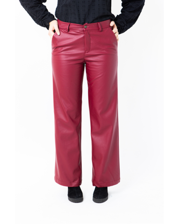 PANTALÓN PIEL GRANATE - OSAMORE