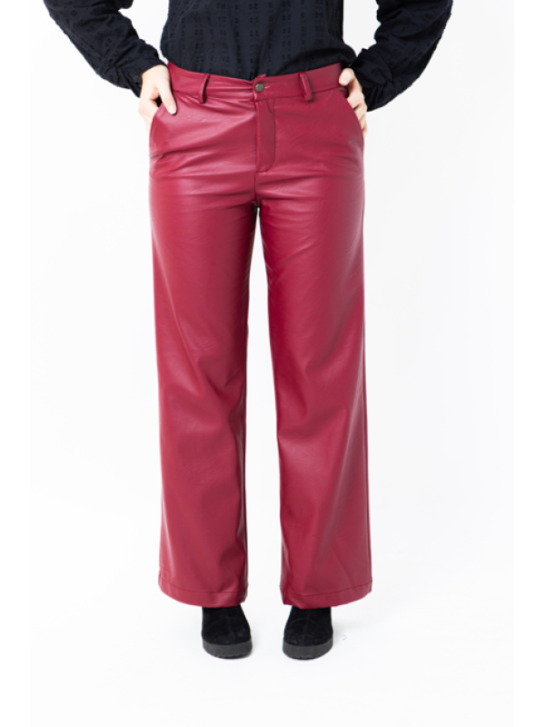 PANTALÓN PIEL GRANATE - OSAMORE