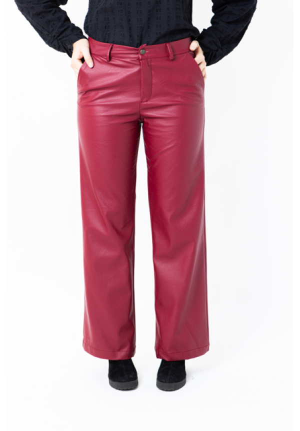 PANTALÓN PIEL GRANATE - OSAMORE