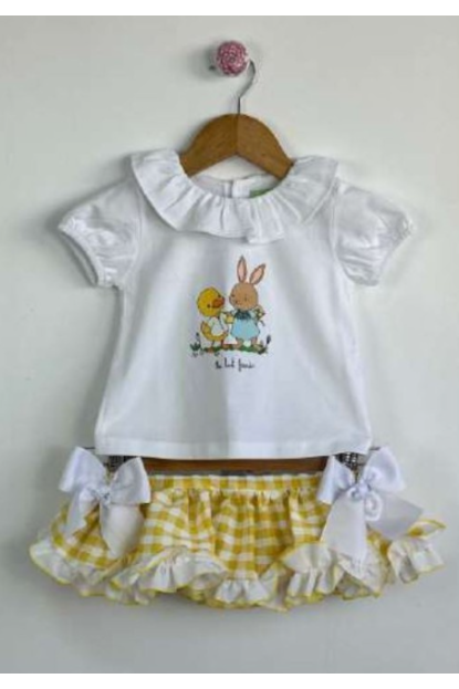 CAMISETA + BRAGUITA VICHY AMARILLO - PIO PIO