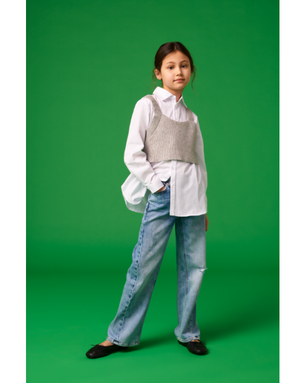 BLUSA BLANCA CON CHALECO - ONLY