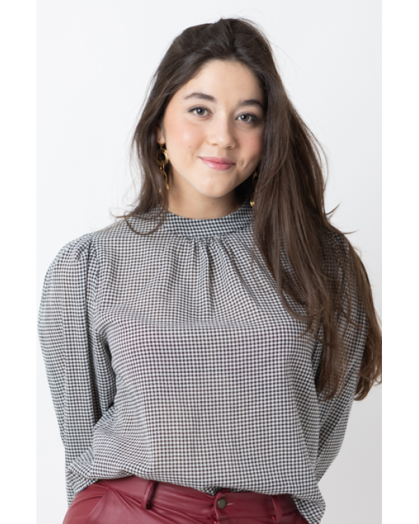 BLUSA VICHY NEGRO/BLANCO - OSAMORE