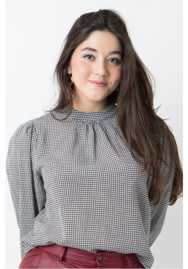 BLUSA VICHY NEGRO/BLANCO - OSAMORE