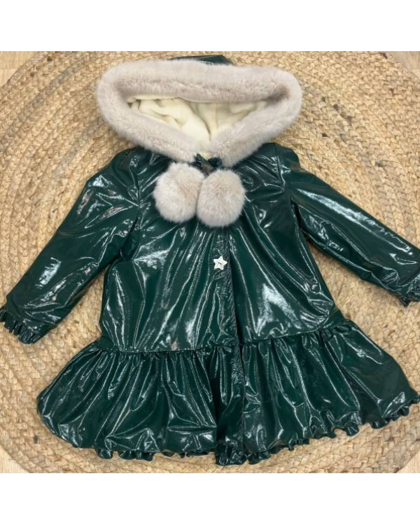 ABRIGO CHAROL ACEBO VERDE BOTELLA - LOLITTOS