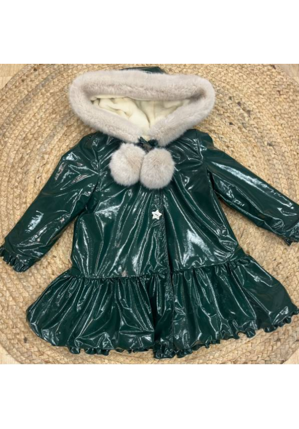 ABRIGO CHAROL ACEBO VERDE BOTELLA - LOLITTOS