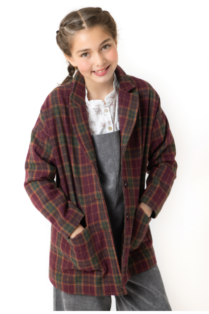 AMERICANA CUADROS GRANATE - OSAMORE