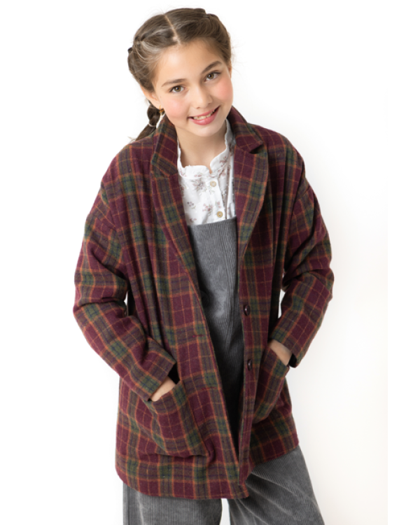 AMERICANA CUADROS GRANATE - OSAMORE