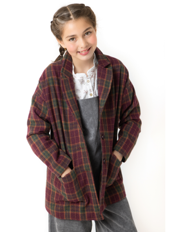 AMERICANA CUADROS GRANATE - OSAMORE