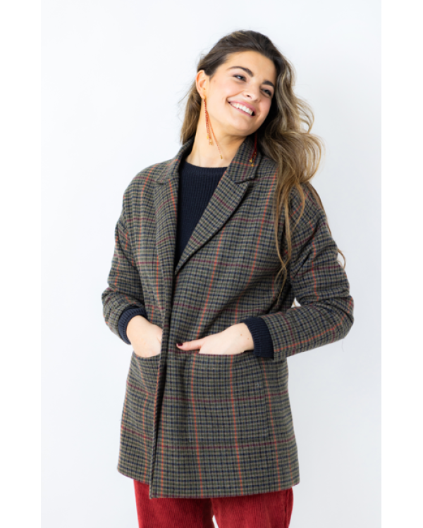 AMERICANA CUADROS MARRON - OSAMORE