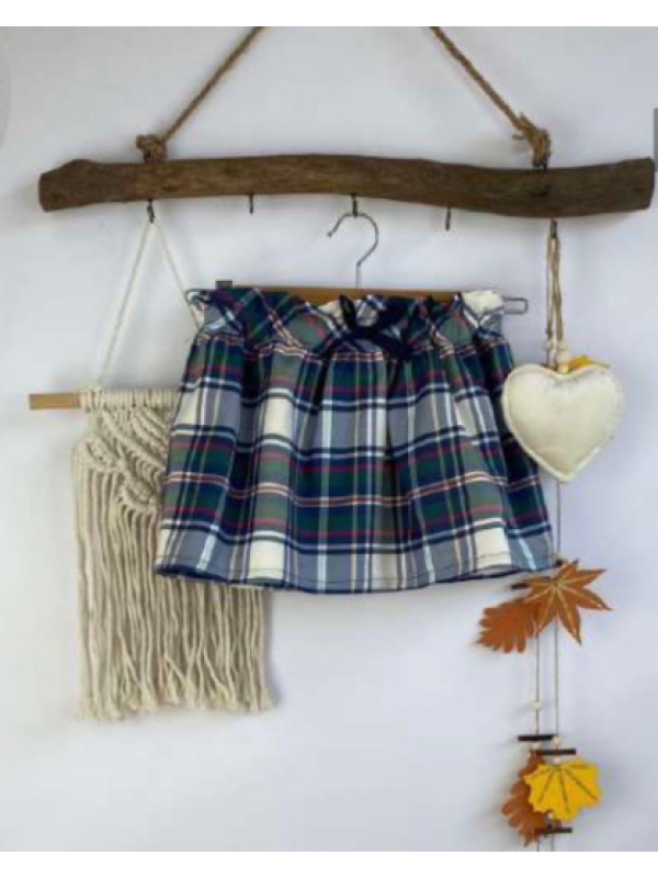 FALDA CUADROS AZUL/VERDE - MON PETIT BONBON