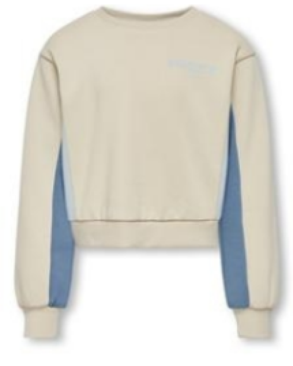 SUDADERA BEIG MANGAS AZUL - ONLY